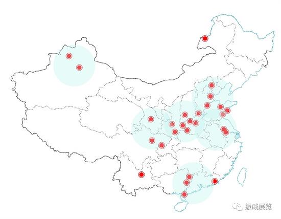 据统计振威展览承接34个政府展会 其中16个展会(图1)